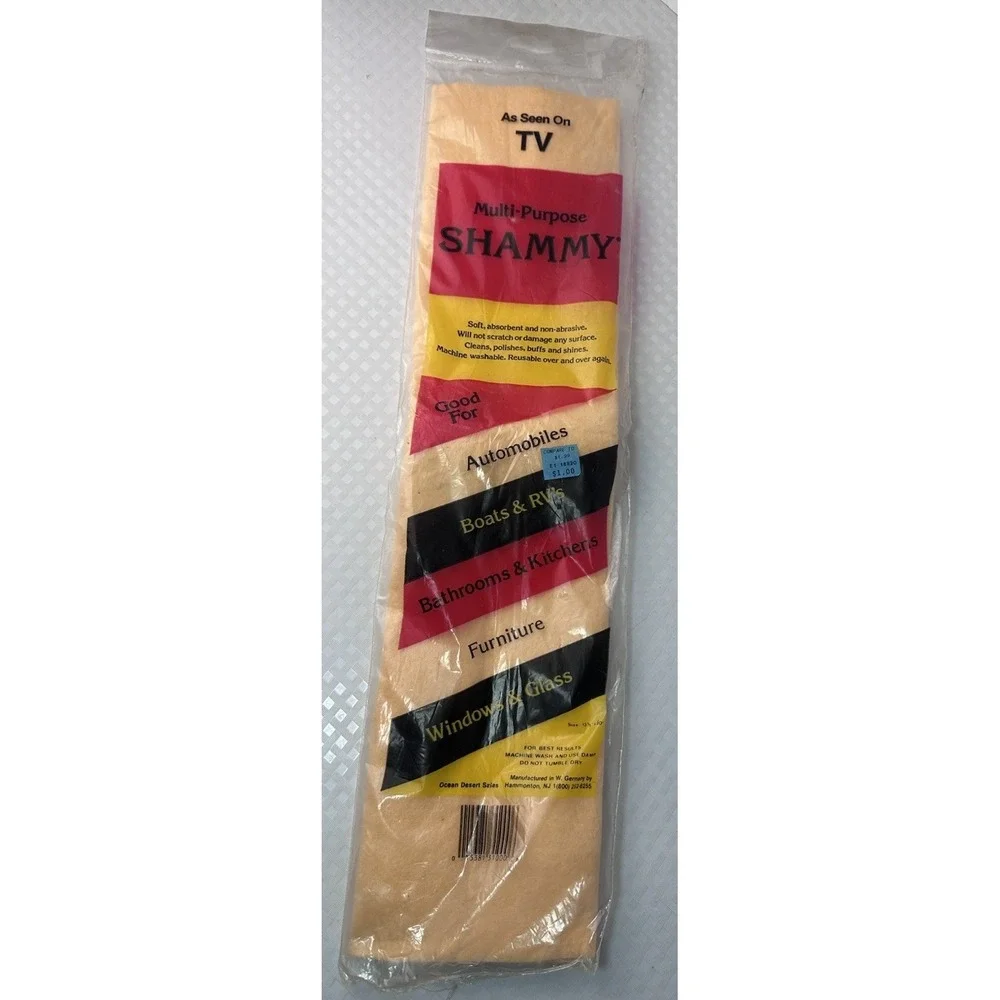 As Seen On TV Multi Purpose Shammy West Germany Vintage Cleaning Cloth Auto RV